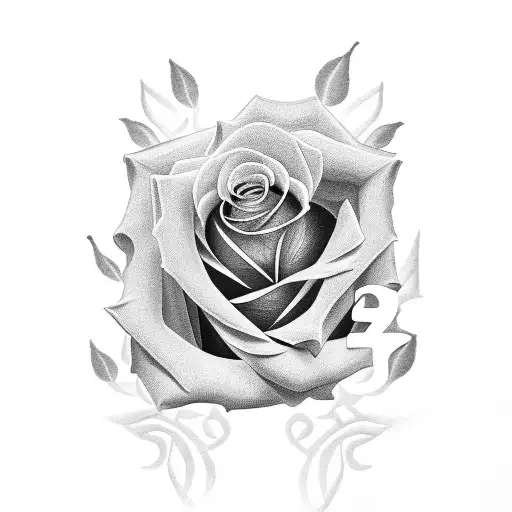 Rose With Numbers In It