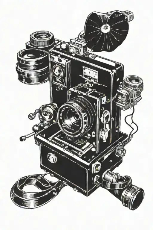 Film Camera Vinyl Music And Painting And Poetry I Only