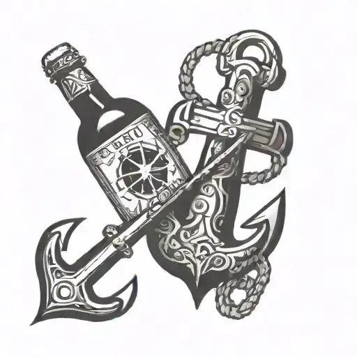 Anchor Beer Bottle And Bro Integrated