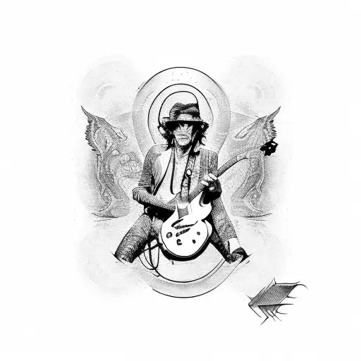 Keith Richards With Guitar