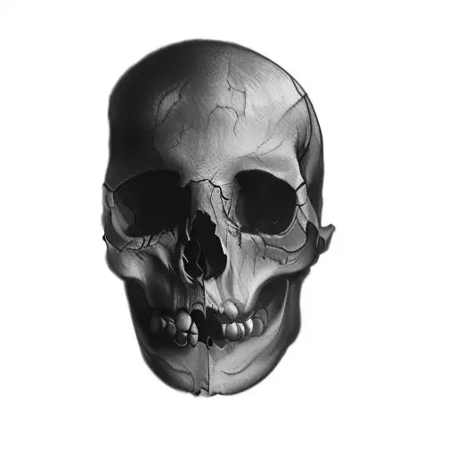 A Human Skull Leg Sleeve