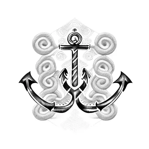 An Intricately Designed Anchor With Mexican Patterns