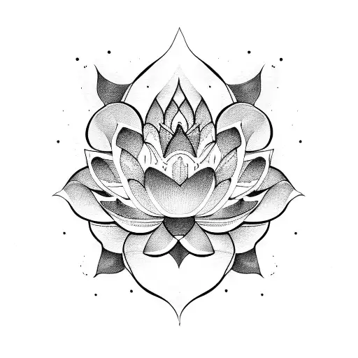 Lotus Flower Quarter Sleeve
