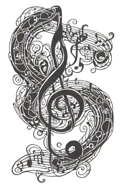 Music Note Intertwined