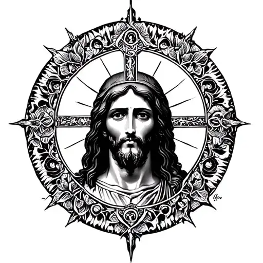 Circle With Christ But Without Face Made