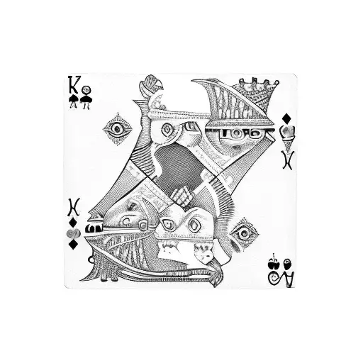 King And Queen Playing Cards And Chess Pieces