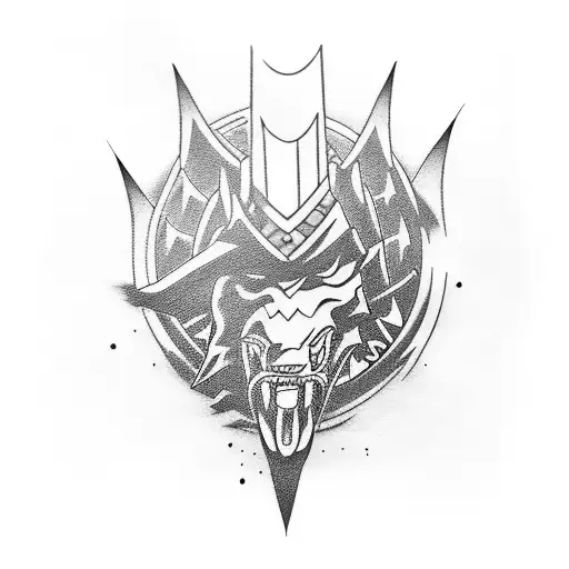 Samurai Swords With Mountains