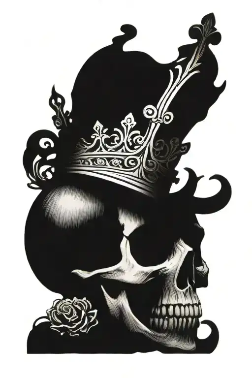 Skull Wearing A Crown