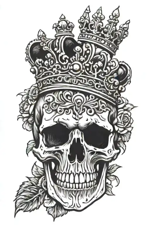 Skull Wearing A Crown