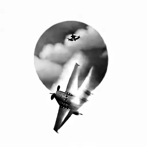 An Airplane Flying In The Sky