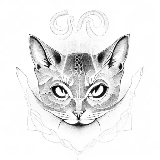 Dark Cats With Snakes