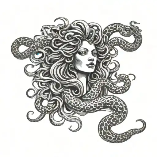 Medusa With 14 Snakes Wrapped