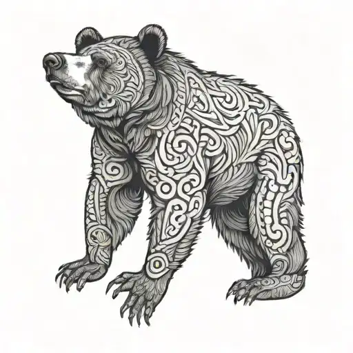 Asiatic Black Bear Standing On Two Feet