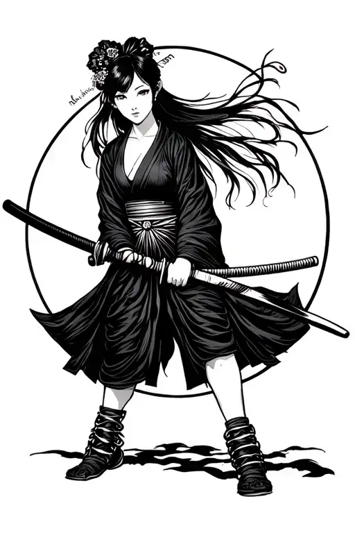 Japan Girl With Katana