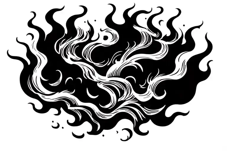 Clouds Fire Flames Neck