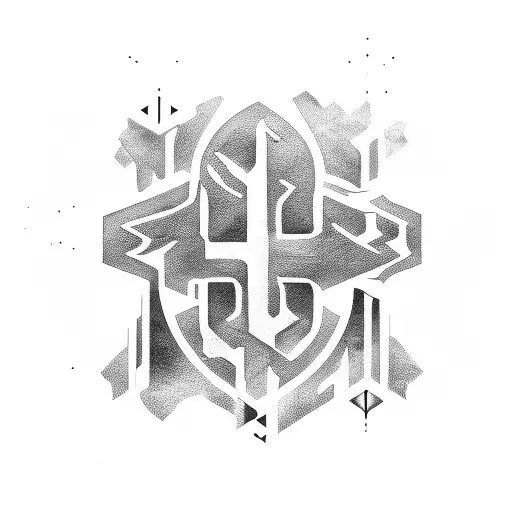 Abstract Black Metal Text That Says Enby