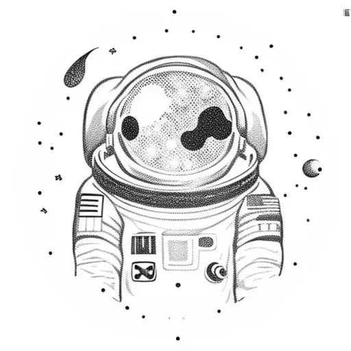 Astronaut Sitting Sad With Galaxy Around Him