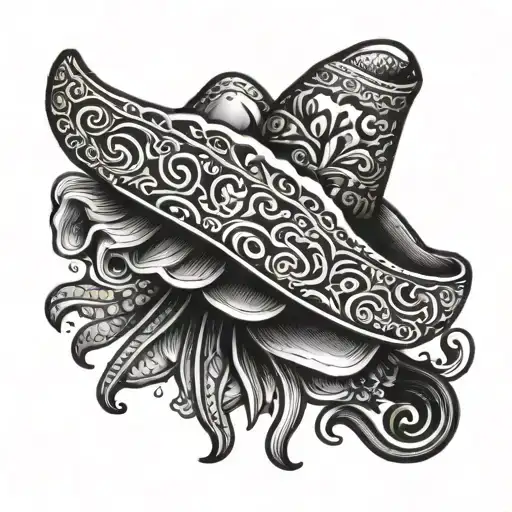 Taco With Legs And A Mexican Hat