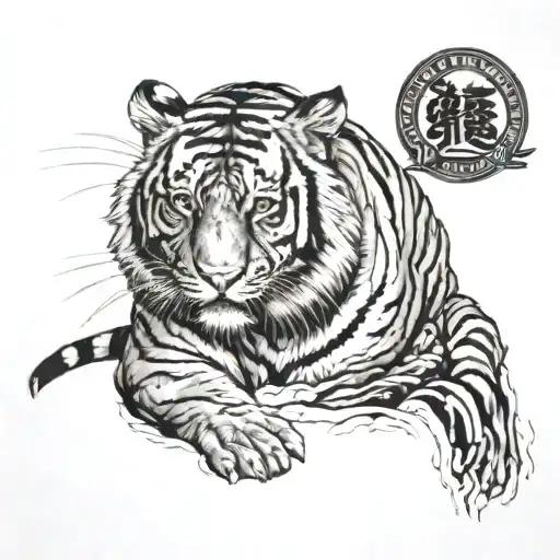 Ultra-rare Melanistic Tiger Painting Style