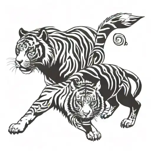 Tiger And Wolf Tribal