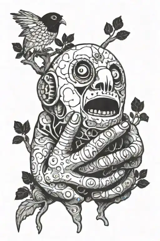 Huge Dumb Forrest Golem With Small Bird On His Finger