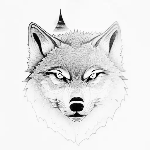 A Lone Wolf Howling At The Moon At Nightfall