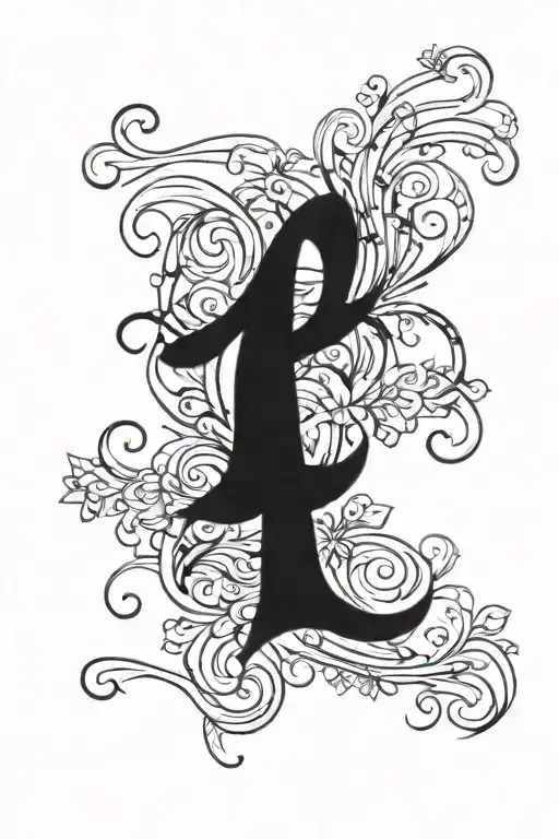 Letter K Written In Elegant Script Combined With The Infinity Symbol