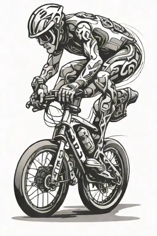 Cartoon And Sports Cycling