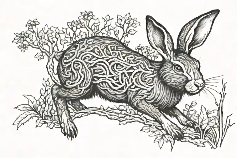 Dead Rabbit In Forest