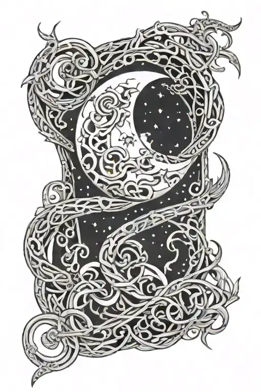 Moon Intertwined With The Serch Bythol