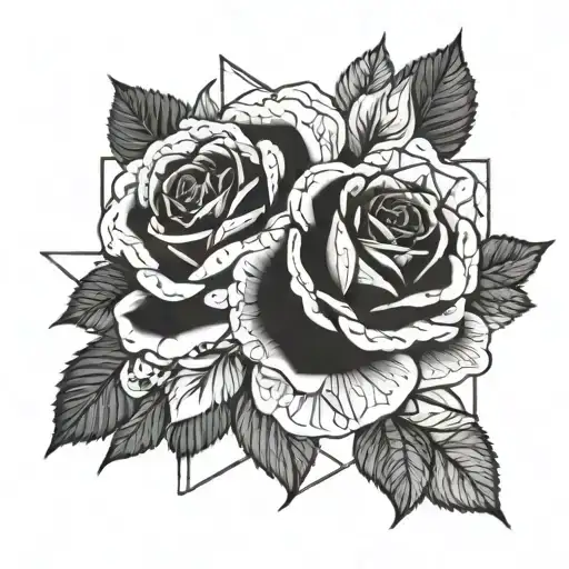 Roses And Lines Connecting Different