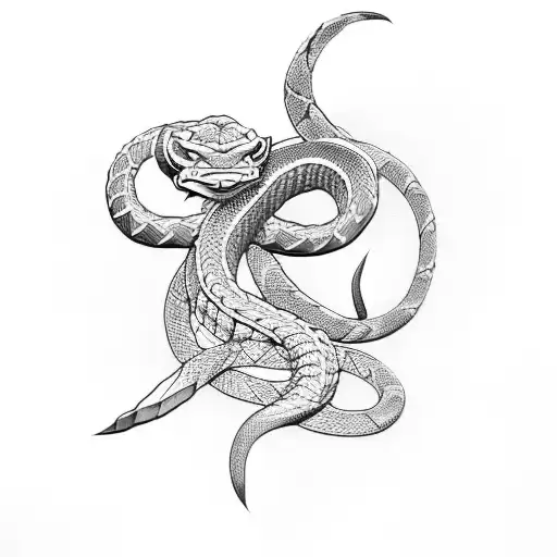 Norse Snake In The Shape Of An S