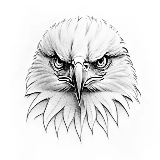 Eagle Face With Pattern