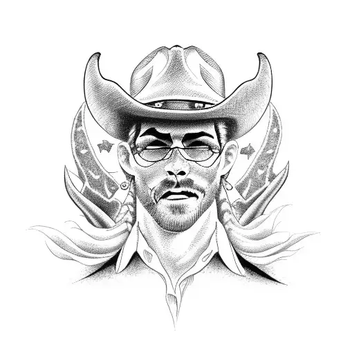 Cowboy With Devil And God