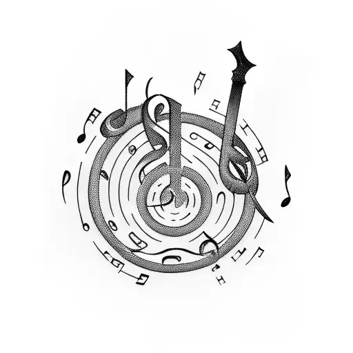 Sword Wrapped In Music Notes