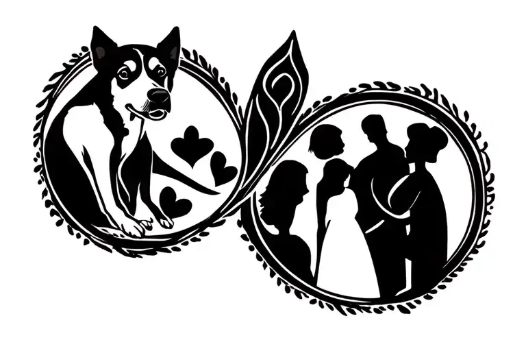 Infinite Daughter Dog With Family And Grandparents