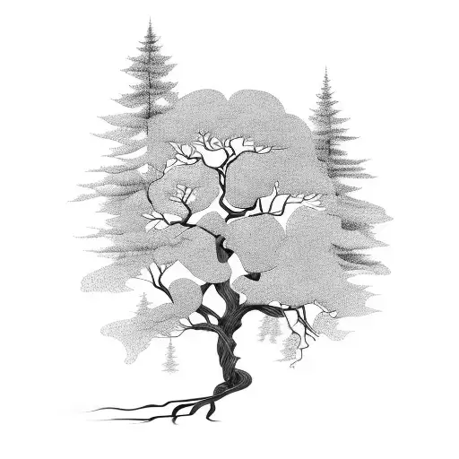 A Winding Road Leading Through A Dense Forest