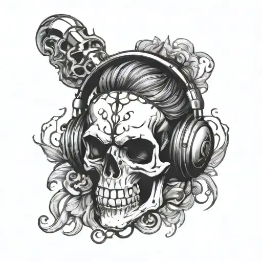 Skull Fire Headphones