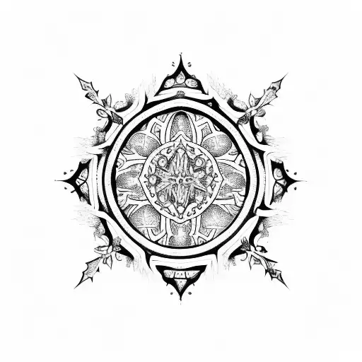 Gothic Windows With Ornaments