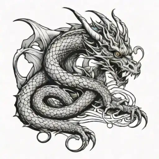 Dragon Eating Another Dragon Wrapped