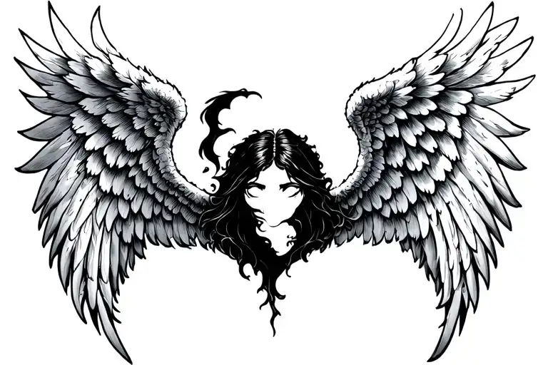 Angel Half Demon Wings