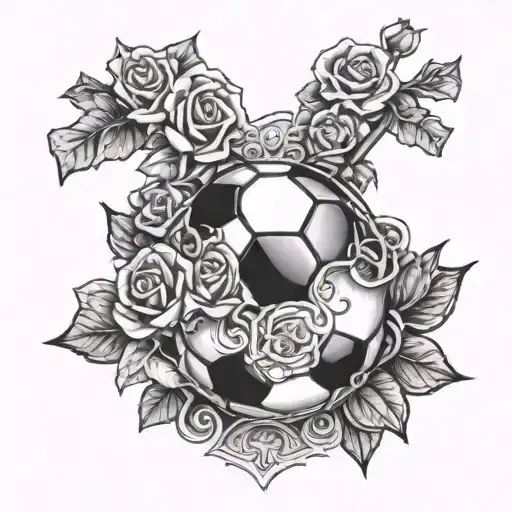 A Cross Roses And Soccer Ball Morphing