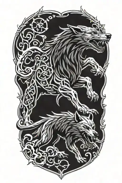 Tyr And Fenrir