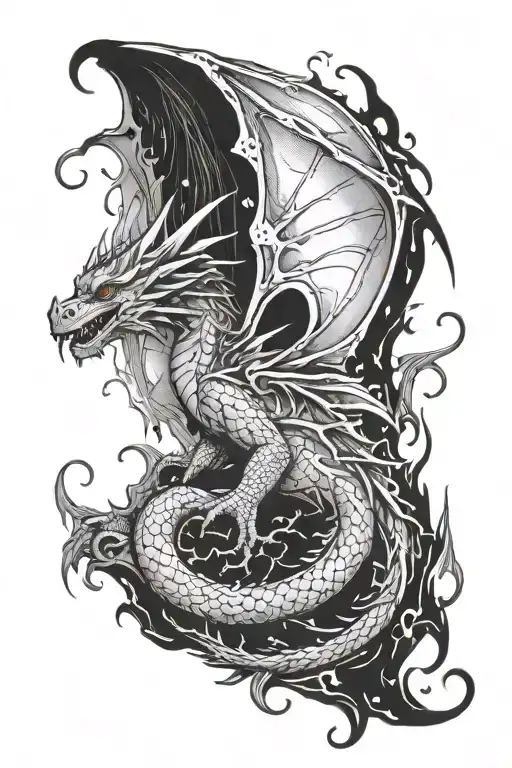Dragon With Wings Of Rain