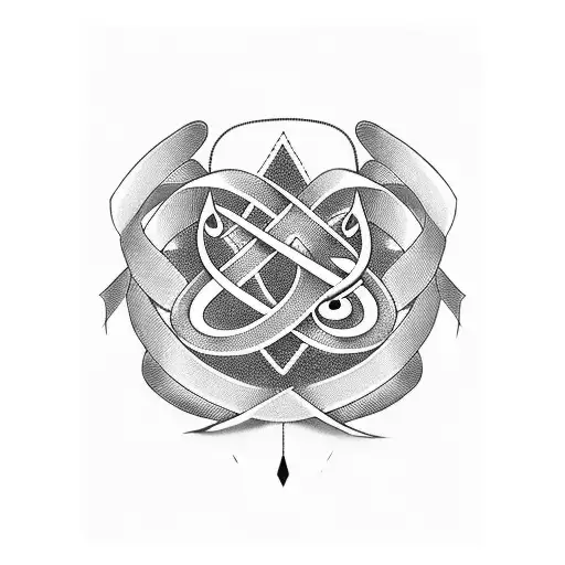 Cancer Ribbon Made With Musical Notes