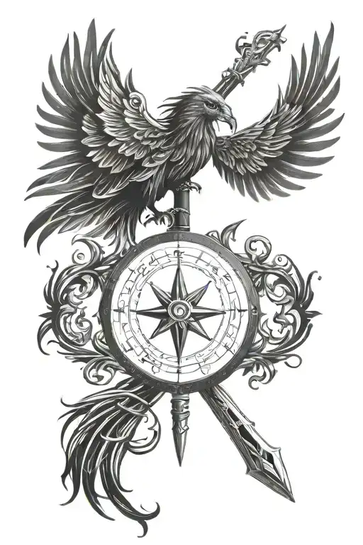 Phoenix Compass Sword Combined Into One