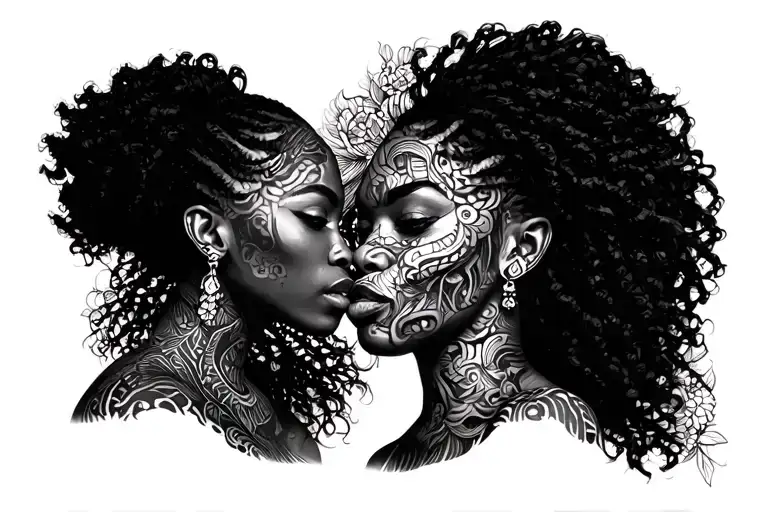 Creative African Woman Surrounded