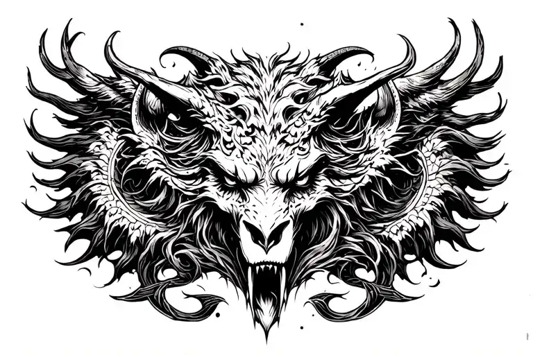 Mythical Creature Surrounded Neck