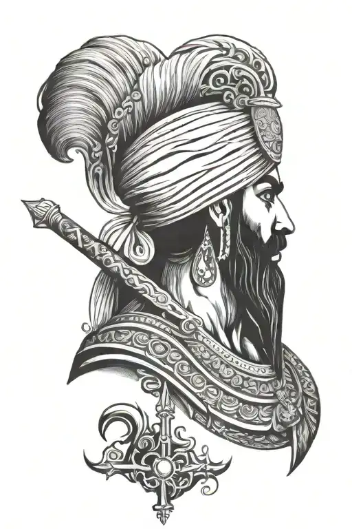 Sikh Warrior Wielding