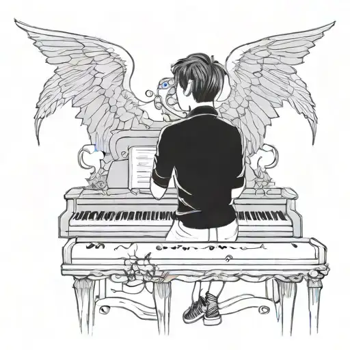 A Pianist From Whom A Sad Angel And Demon Come Out
